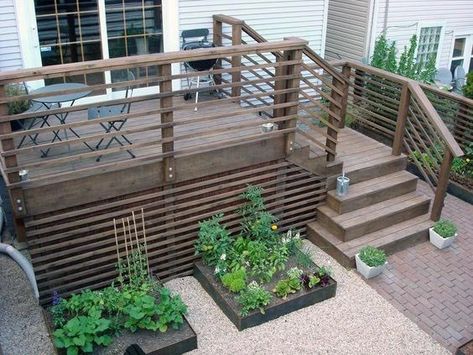 Top 50 Best Deck Skirting Ideas - Elevated Backyard Designs Deck Skirting Ideas, Skirting Ideas, Front Porch Deck, Veranda Design, Deck Skirting, Backyard Patio Deck, Balkon Decor, Building A Porch, Patio Deck Designs