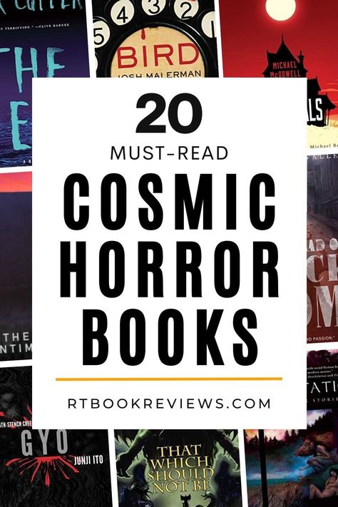 These horror books and authors will take you dimension hopping and break your mind, following in the mythos and traditions set by Lovecraft himself! Tap to see the 20 must-read cosmic horror books for twists on reality! #bestbookstoread #horrorbooks #horrornovels #lovecraftianhorror Cosmic Words, Lovecraftian Horror Art, Weird Books, Video Essays, Disturbing Books, Elder Gods, Best Book Club Books, Dark Fiction, Horror Literature