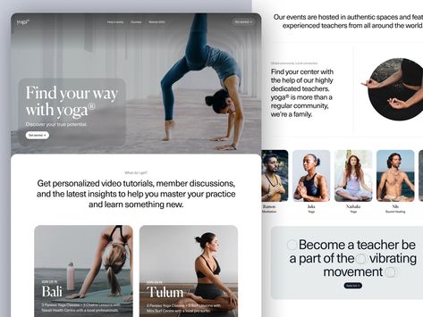 Yoga Page Design, Meditation Website Design, Retreat Landing Page, Meditation Website, Yoga Studio Website Design, Yoga Website Inspiration, Yoga Landing Page Design, Yoga Website, Elegant Images