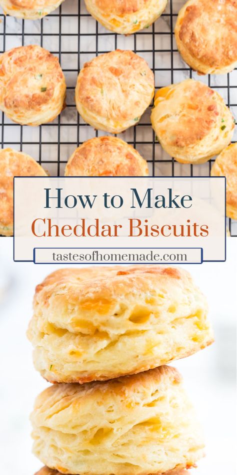 Biscuits Cheddar, Cheddar Chive Biscuits, Chive Biscuits, Cheddar Cheese Biscuits, Biscuits From Scratch, Baking Powder Biscuits, Flaky Biscuits, Cheddar Biscuits, Cheese Biscuits