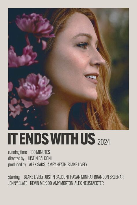 It Ends With Us Polaroid, It Ends With Us Polaroid Poster, It Ends With Us Movie Poster, It Ends With Us Blake Lively, It Ends With Us Poster, It Ends With Us Movie, Alternative Minimalist Poster, It Ends With Us Aesthetic, Movies Recommendations