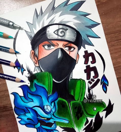 Kakashi finished 🌹🍃✨ i was about to draw kakashi susanoo white but then again i think blue fits him more 🤔 what do you think tho? Hope ya… anime Quotes anime Art kaskshi Naruto Kakashi Drawing, Naruto Drawings Easy, Naruto Painting, Naruto Sketch Drawing, Naruto 1, Anime Theme, Itachi Uchiha Art, Naruto Sketch, Anime Drawing Books