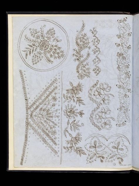 Embroidery Pattern | Mary Ann Hutton | V&A Explore The Collections Regency Embroidery, Edwardian Embroidery Pattern, Regency Cross Stitch, Mary Ann, Bethnal Green, Drawing Studies, Needlework Patterns, National Art, Victoria And Albert