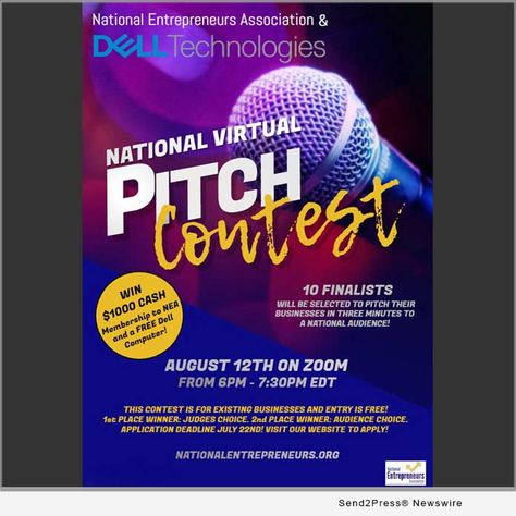 Registration for the National 2020 Virtual Pitch Competition for Entrepreneurs is Now Open Source: National Entrepreneurs Association Pitch Competition, Business Pitch, Ppt Design, Contest Winning, Community Business, Networking Event, Small Business Owners, Now Open, Open Source