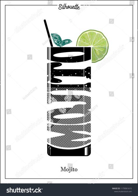 Mojito Logo, Cocktail Silhouette, Mojito Cocktail, Negroni, Mojito, Retro Style, Bedroom Design, Retro Fashion, Black Color