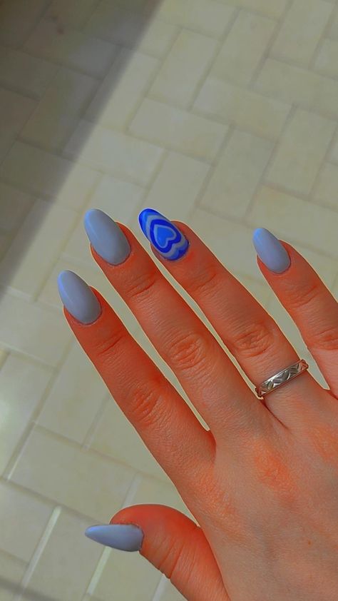 Cross Nails, Prom Nail, Prom Nails, Nails Inspo, Roronoa Zoro, Valentines Nails, Blue Heart, Blue Nails, Maquillaje De Ojos