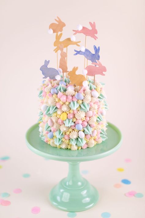 Easter Cake Toppers, Bunny Birthday Cake, Flamingo Cake Topper, Minnie Mouse Cake Topper, Easter Party Food, Easter Bunny Cake, Mermaid Cake Topper, Toy Story Cakes, Spring Cake