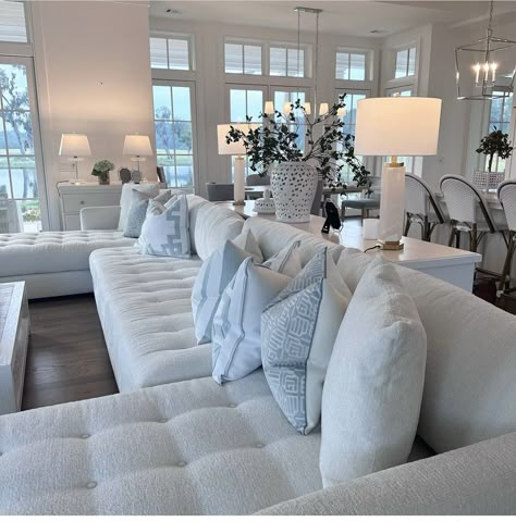 White Formal Living Room, The Enchanted Home, Family Room Fireplace, Dream Life House, Enchanted Home, Coastal Living Rooms, Formal Living Room, Home Design Living Room, Home Building Design