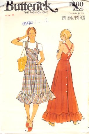 Sketches Inspiration, 70s Sewing Patterns, Sundress Pattern, 1970s Sewing Patterns, Vintage Dress Patterns, Sewing Design, Fashion Sewing Pattern, How To Make Clothes, Mode Vintage