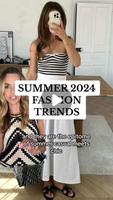 Alison Lumbatis on Instagram: "Summer 2024 Fashion Trends 🌴🌊🐚  As a personal stylist, I don’t want you to just have a functional wardrobe. I want you to also have one that’s fulfilling.    And as long as you have the right basics in place, you should realistically only need to buy a few things each season to keep your wardrobe feeling fun and fresh.  These are my top 5 picks for Summer 2024 trends: 1. Maxi Skirts 2. Structured Outerwear  3. Florals 4. Metallics 5. Pinstripe Bottoms   If you need a little help styling these trends, my styling program @outfitformulasofficial has over 30 different ways to make these looks work for you in our summer outfit plans. Comment “SUMMER” to check them out.   *The shirt I’m wearing is linked in my LTK!  #SummerStyle #Summer2024Trends #FashionTrends Late Summer 2024 Fashion Trends, Summer Clothes Must Haves 2024, What To Wear This Summer 2024, What To Wear 2024, Summer 2024 Trends Outfit, Summer Outfit Trends 2024, Hamptons Fashion Style, Summer Australia Outfits, Skirt 2024 Trend