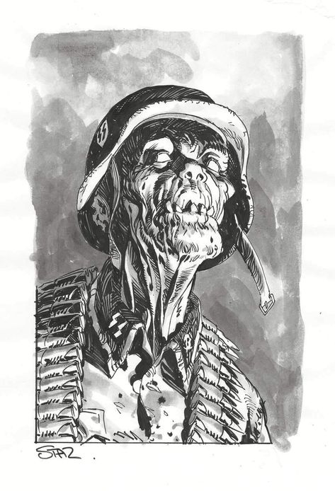 Zombie Drawings, Apocalypse Art, Military Drawings, Zombie Art, Horror Artwork, Horror Monsters, Skull Artwork, Picture Illustration, Scary Art