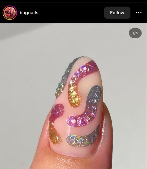 Nail Asthetic, Funny Nails, Gummy Worm, Nails Korean, Nail Design Glitter, Really Cute Nails, Kawaii Nails, Dream Nails, Fire Nails