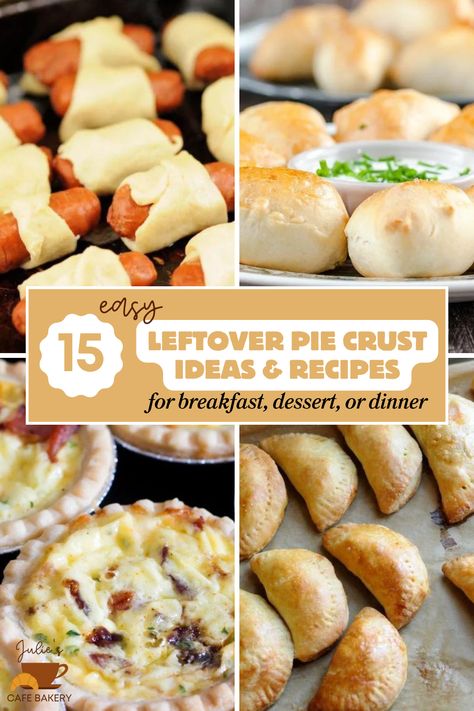 Leftover Pie Crust Recipes & Ideas Leftover Pie Dough Recipes, Recipes That Use Pie Crust Dinner, Dinner With A Pie Crust, Appetizers With Pie Dough, Appetizer Recipes Using Pie Crust, Pie Crust Meal Ideas, Pie Crust Lunch Ideas, Appetizer Recipes With Pie Crust, What Can I Use Pie Crust For