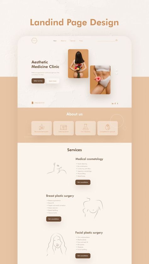 Page Design Aesthetic, Beauty Web, Medical Website Design, Ui Design Principles, Mises En Page Design Graphique, Web Trends, Aesthetic Medicine, Aesthetic Clinic, Beauty Clinic