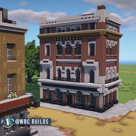 WBC builds on Instagram: “This weeks challenge build. Here is a london Pub check out the video over on my channel -Texture pack : WBC Builds V1.3.2.1 -Shaders :…” London Minecraft Builds, Small Shops Minecraft, Pub Minecraft, Minecraft Sidewalk, London Minecraft, Minecraft City Building Ideas, Minecraft Pub, Minecraft City Builds, Minecraft Port Town