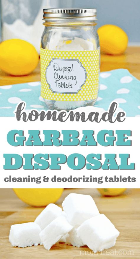 Homemade Garbage Disposal Cleaner Tablets - Mom 4 Real Stinky Garbage Disposal, Homemade Kitchen Cleaner, Clean Shower Head, Cleaning Disposal, Garbage Disposal Cleaning, Garbage Disposal Cleaner, Disposal Cleaner, Clean Shower, Cleaning Diy