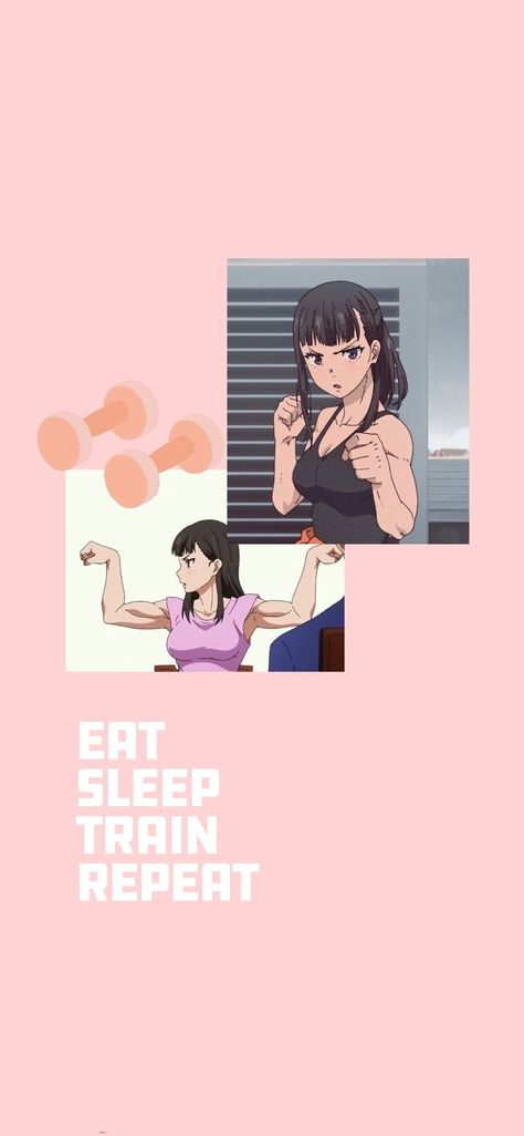 Anime Gym Female, Gym Animation Wallpaper, Gym Lockscreen Wallpaper, Anime Gym Wallpaper Iphone, We Go Gym Wallpaper Anime, Anime Workout Motivation Wallpaper, Anime Fitness Motivation, Animes Gym Girl, Gym Phone Wallpaper