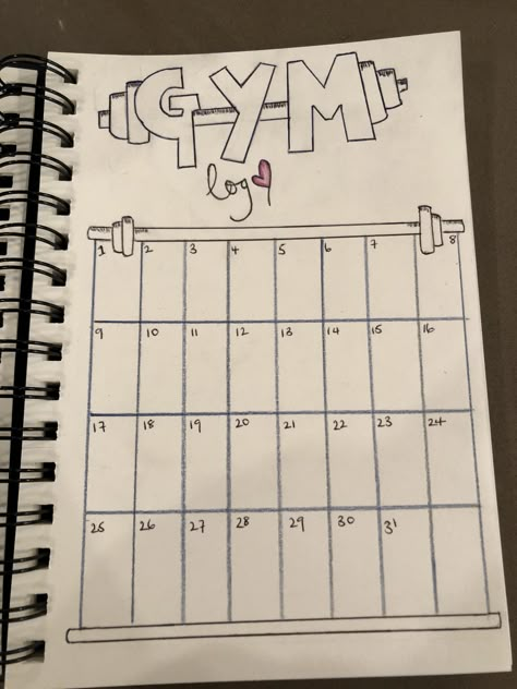 Gym Tracker Bullet Journal, Workout Log Bullet Journal, Gym Bullet Journal, Gym Journal Ideas, Bullet Journal Sport, Pixel Notebook, Fitness Journal Ideas, Gym Journal, Gym Diary