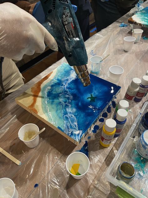 Epoxy Art, Artist Workshop, Upcoming Artists, Design Management, Resin Artwork, Learn Something New, Learn A New Skill, Art Workshop, Ocean Art