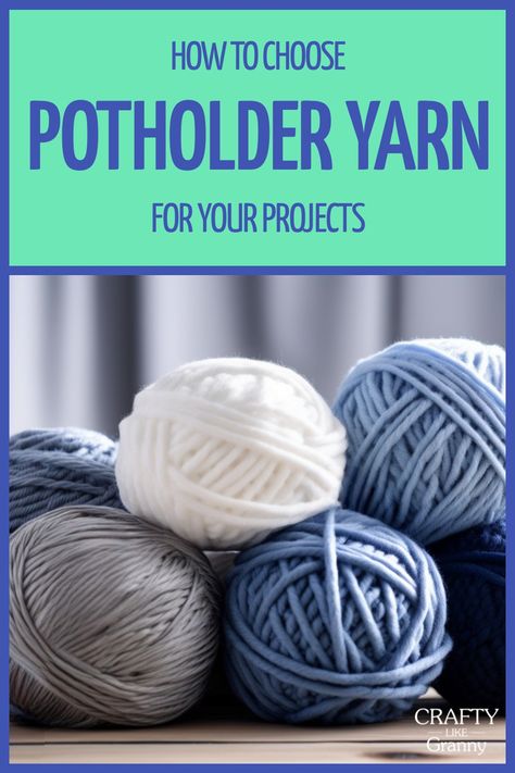 Diving into the craft of creating potholders (aka a hot pad) allows you to produce practical kitchen accessories that also add a personalized flair to your home. In this guide, I'll go through the key aspects of choosing the ideal yarn to make your potholder. Knit Hot Pads Free Pattern, Hot Pads Diy, Crochet Hot Pads, Practical Kitchen, Potholder Patterns, Crochet Potholders, Textured Yarn, Recycled T Shirts, Thick Yarn