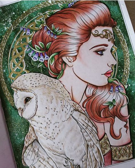 Unity Tattoo, Colouring Heaven, Owl Girl, Luis Royo, Coloring Drawing, Coloring For Adults, Abstract Fine Art, Horse Drawings, Color Pencils