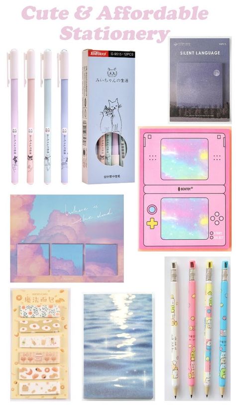 Cute Affordable Stationery at Aliexpress Fancy Stationery, Cat Pen, Washi Tape Set, Cute Stationery, Stationery Items, Memo Pad, Sticky Notes, Washi Tape, Free Delivery