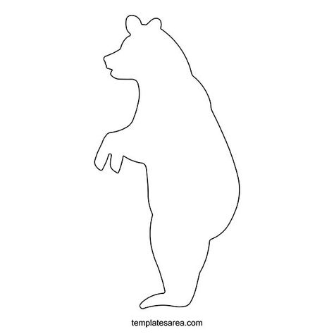 Free Printable Standing Bear Cutout Template Brave Animals, Bear Template, Art Template, Get Creative, Creative Expressions, Template Printable, Pdf Download, Free Printable, Free Printables