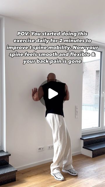 Anthony Green | Mobility on Instagram: "BACK PAIN | THORACIC SPINE MOBILITY   Feeling stiff and tight in your upper back? Try this movement to improve thoracic spine mobility.   Rotational exercises like these can help improve spine mobility and relieve pain and tension in your back.  Try this for 2 minutes and let me know how it feels." Rotational Exercises, Thoracic Spine Mobility, Spine Mobility, Anthony Green, Yoga Ball, Mobility Exercises, Your Back, Back Pain, Home Remedies