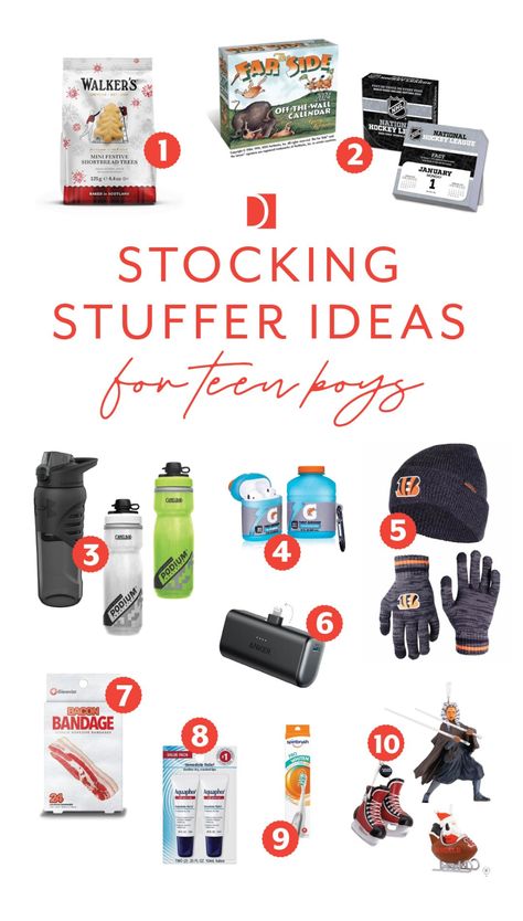 Stocking stuffer ideas for teen and tween boys — LEA DELAVERIS DESIGN Stocking Stuffers Teen Boys, Sticking Stuffers, Stocking Stuffers For Boys, Stocking Stuffers For Teens, Stocking Stuffer Ideas, Gifts For Teen Boys, Best Stocking Stuffers, Stocking Gifts, Christmas Stocking Stuffers