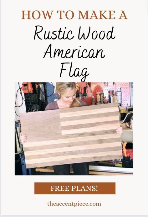 Step by step tutorial for how to make your own large DIY rustic wood American flag wall art from reclaimed wood. Wood Flags, American Flag Wall Art, Military Challenge Coins, Wood Planer, American Flag Wall, Woodworking Plans Beginner, Wooden American Flag, Simple Woodworking Plans, American Flag Wood