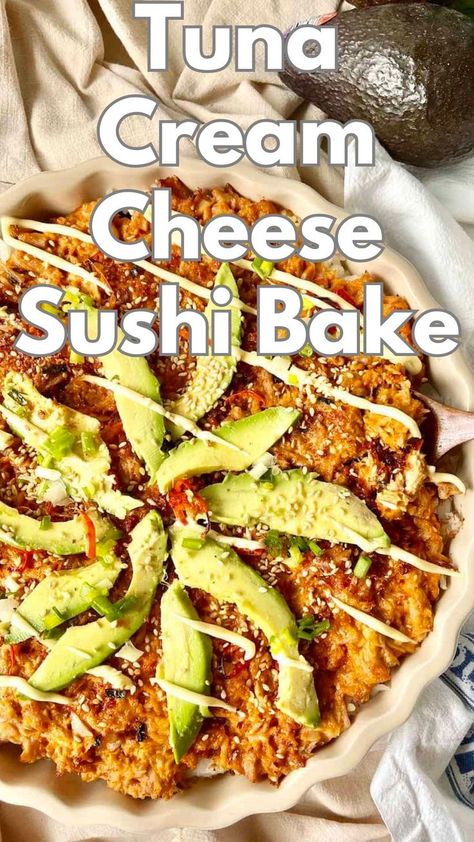 This effortless tuna sushi baked casserole recipe is perfect for both busy weeknights and leisurely weekends. With uncomplicated ingredients like canned tuna, avocado, mayonnaise, and cream cheese, and minimal preparation required, you can have a delightful seafood meal ready in no time. Tuna Sushi Bake Recipe, Asian Casserole, Tuna Sushi Bake, Baked Sushi Recipe, Sushi Bake Recipe, Braised Pork Ribs, Canned Tuna Recipes, Seafood Sushi, Sushi Bake