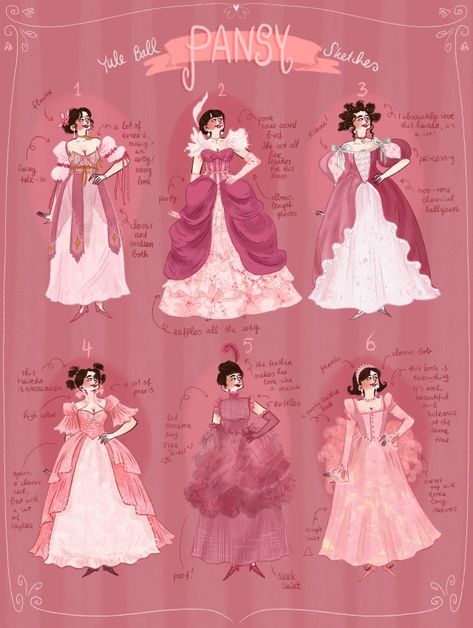 The Colourful Witch Hermione Yule Ball Dress Fanart, Pansy Parkinson Yule Ball, Yule Ball Fanart, Harry Potter Genderbend, Art Witch Aesthetic, Hermione Yule Ball, Pygmy Puff, Yule Ball Outfits, Wizard Fashion