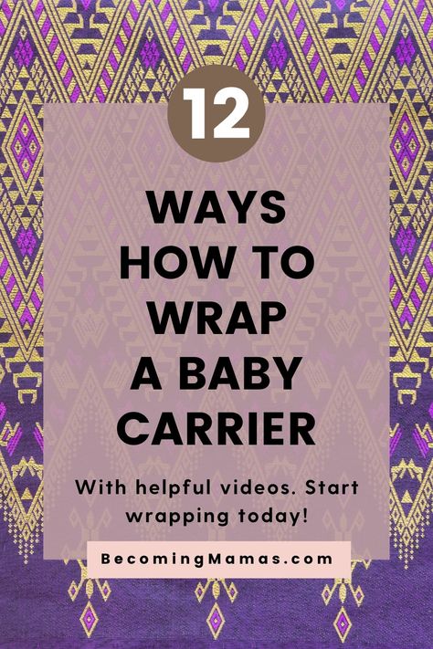 Master baby wrapping with our guide on 12 top carries! Perfect for beginners, learn how to wrap a baby carrier watching videos filmed by fellow moms. Start wrapping today! How To Wrap Baby Carrier, Moby Wrap Holds, Baby Carrying Wrap, Diy Baby Wrap, Baby Wrapping, Baby Wearing Wrap, Baby Carrier Newborn, Moby Wrap, Baby Carrying