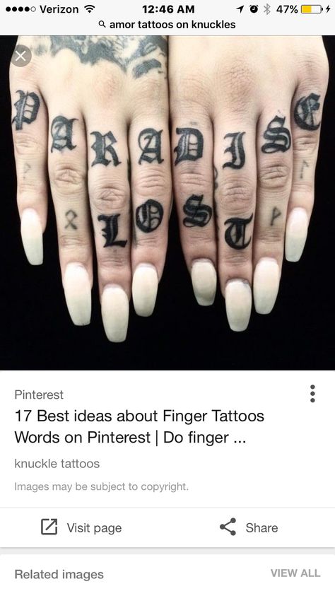 Finger Tattoos Words, Knuckle Tattoo, Amor Tattoo, Finger Tats, Knuckle Tattoos, C Tattoo, Word Tattoos, Piercing Tattoo, Finger Tattoos