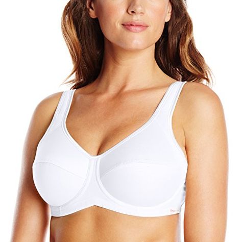 Freya Womens Active Underwire Sports Bra White 34J * More info could be found at the image url.(This is an Amazon affiliate link and I receive a commission for the sales) Best Sports Bras, Underwire Sports Bras, White Bras, White Sports Bra, Woman Dress, Nursing Bra, Womens Bras, Support Bras, Sport Bh