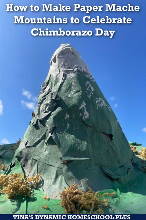 Mountain Paper Craft, Mountain Activities For Kids, Paper Mache Mountain, Mountain Crafts For Kids, How To Paper Mache, Mountain Craft, Learn Geography, Unit Study Ideas, Curriculum Planner