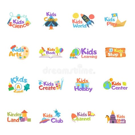 Daycare Logo, Kids Branding Design, Art Books For Kids, Space Vector, Kids Logo Design, Hobbies To Try, Kids Create, Kids Zone, School Logo