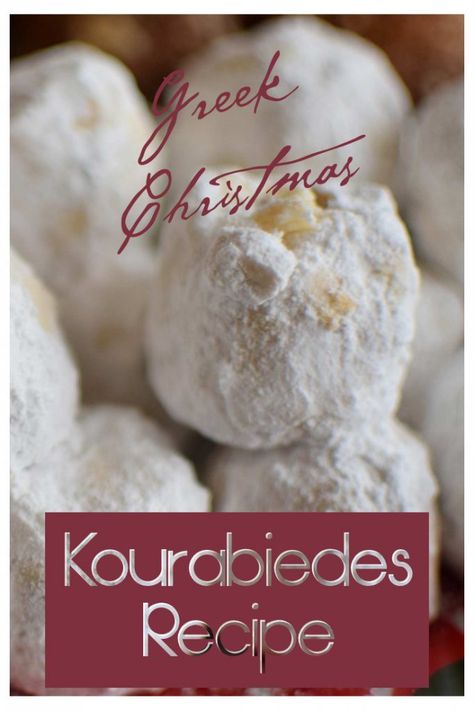 Kourabiedes - The Recipe of the most popular Greek Christmas Cookies! Kourabiedes Recipe Greece, Kourabiedes Recipe, Greek Christmas Cookies, Greece Christmas, Recipes Greek, Greek Christmas, Itinerary Design, Sugar Love, Buttery Shortbread Cookies