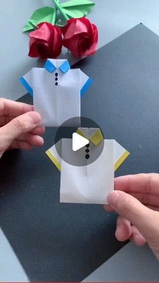 Crafty aavya on Instagram: "Diy paper origami shirt" Origami T Shirt, Diy Paper Origami, Origami Shirt, Paper Origami, Instagram Diy, Dessert Ideas, Diy Paper, Origami, Dessert