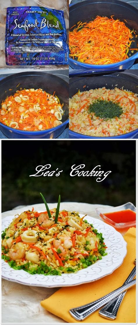 Lea's Cooking: "Seafood Blend Rice Pilaf" Seafood Enchiladas Recipe, Seafood Appetizers Easy, Seafood Pasta Dishes, Seafood Casserole Recipes, Chowder Recipes Seafood, Rice Pilaf Recipe, Seafood Recipes Crab, Linguine Recipes, Seafood Rice