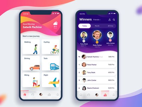 Social App - Dashboard designed by Satwik Pachino. Connect with them on Dribbble; the global community for designers and creative professionals. Ux Dashboard, การออกแบบ Ui Ux, With Them, Application Ui Design, Social App Design, App Dashboard, Colorful Mobile, Community App, Ux Design Mobile