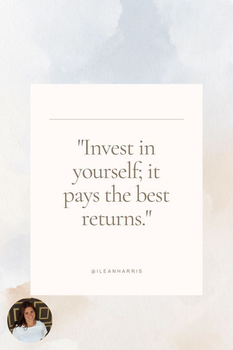 Motivational quote on self-investment as the best way to achieve growth and success. Career Development Quotes, Quotes Career, Coaching Quotes, Quotes Empowering, Personal Mantra, Goals Life, Personal Development Quotes, Quotes Mindset, Quotes Business