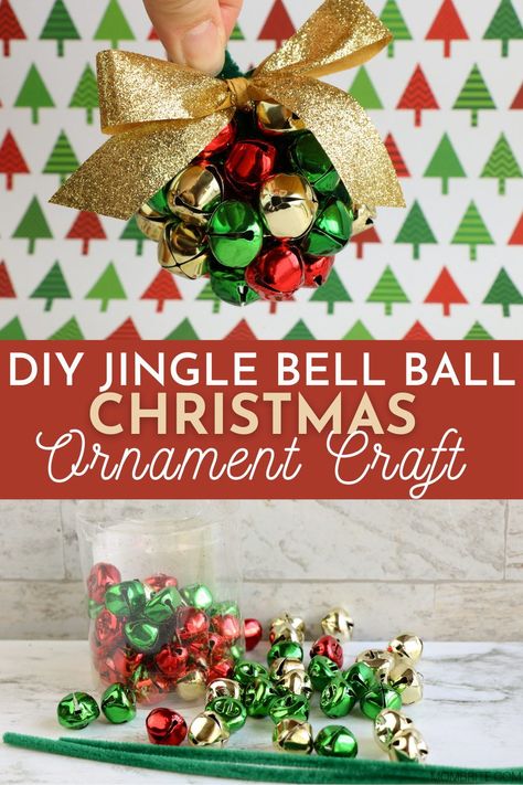 Christmas Bells Craft Decorating Ideas, Jingle Bell Crafts For Kids, Bell Crafts For Kids, Diy Jingle Bells, Bell Crafts, Jingle Bell Crafts, Kids Diy Christmas, Diy Xmas Ornaments, Jingle Bell Ball