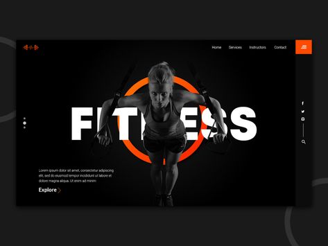 Fitness Landing Page by Diponkar Das on Dribbble Fitness Banner Design, Fitness Landing Page, Fitness Website Design, Fitness Ads, Fitness Banner, Fitness Website, Facebook Cover Design, Banner Ads Design, Website Design Layout