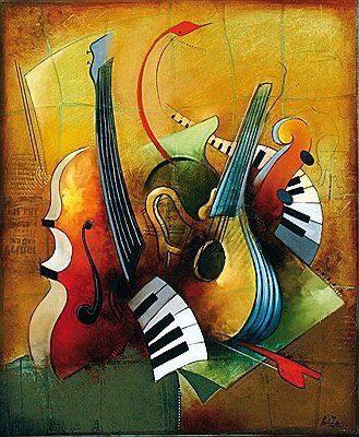 Music Art Ideas, Jazz Music Art, Music Art Painting, Art Project For Kids, Art Musical, Music Painting, Soyut Sanat Tabloları, Smooth Jazz, Musical Art