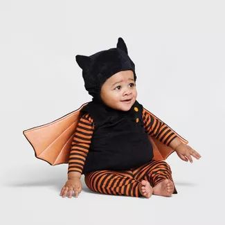 Black Costume Halloween, Bat Halloween Costume, Bat Costume, Bat Design, Baby Bats, Bat Halloween, Cute Bat, Theatre Costumes, 6 Month Baby