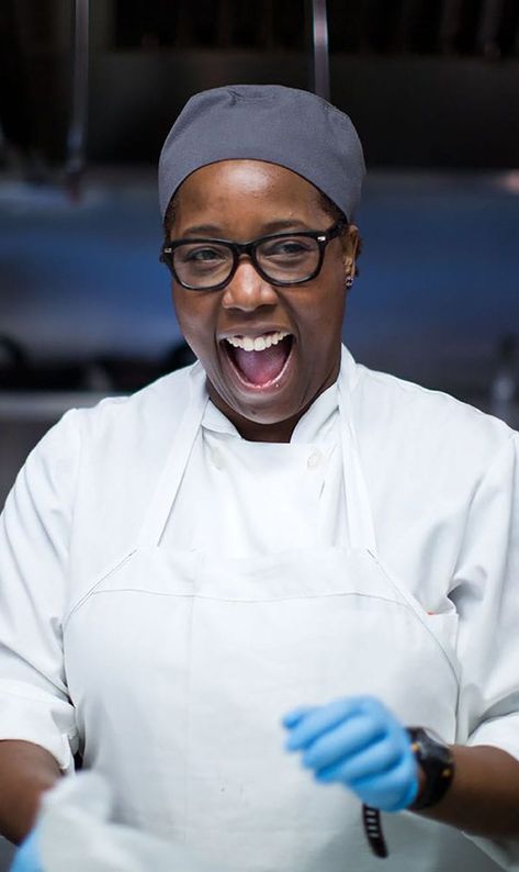 Mashama Bailey – Charleston Wine + Food Female Chef Aesthetic, Mashama Bailey, Edna Lewis Recipes, Chef Aesthetic, Pork Chops And Applesauce, Chef Photography, Chef Pictures, Edna Lewis, Savannah Restaurants