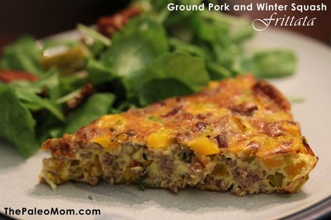 Ground Pork and Winter Squash Frittata Squash Frittata, The Paleo Mom, Primal Breakfast, Paleo Recipies, Paleo Dinners, Paleo Pork, Paleo Mom, Paleo Main Dishes, Beef Sausage