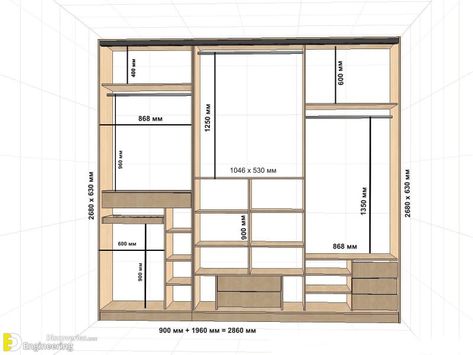 35 Standard Wardrobe Dimension Ideas - Engineering Discoveries Wardrobe Dimensions, Clothes Cabinet, Dressing Design, Modular Wardrobes, Bedroom Cupboards, Wardrobe Door Designs, Wardrobe Designs, Closet Layout, Bedroom Closet Design