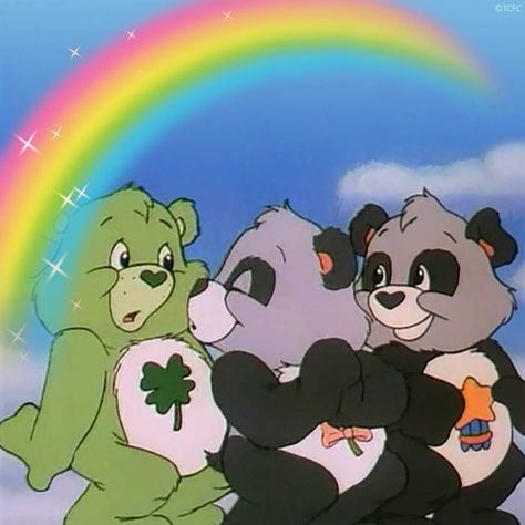 Lucky Bear, Good Luck Bear, Kidcore Aesthetic, Care Bears Cousins, Club Hairstyles, Care Bear, Care Bears, Vintage Cartoon, Good Luck